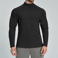Men's Breathable Half-Zip Long-Sleeve Nylon Top for Fitness and Hiking